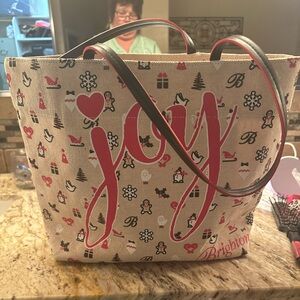 Brighton Joy Tote Bag - Cream and Red
